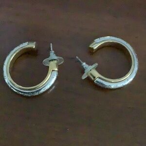 Silver/ gold hoop earrings from Brighton